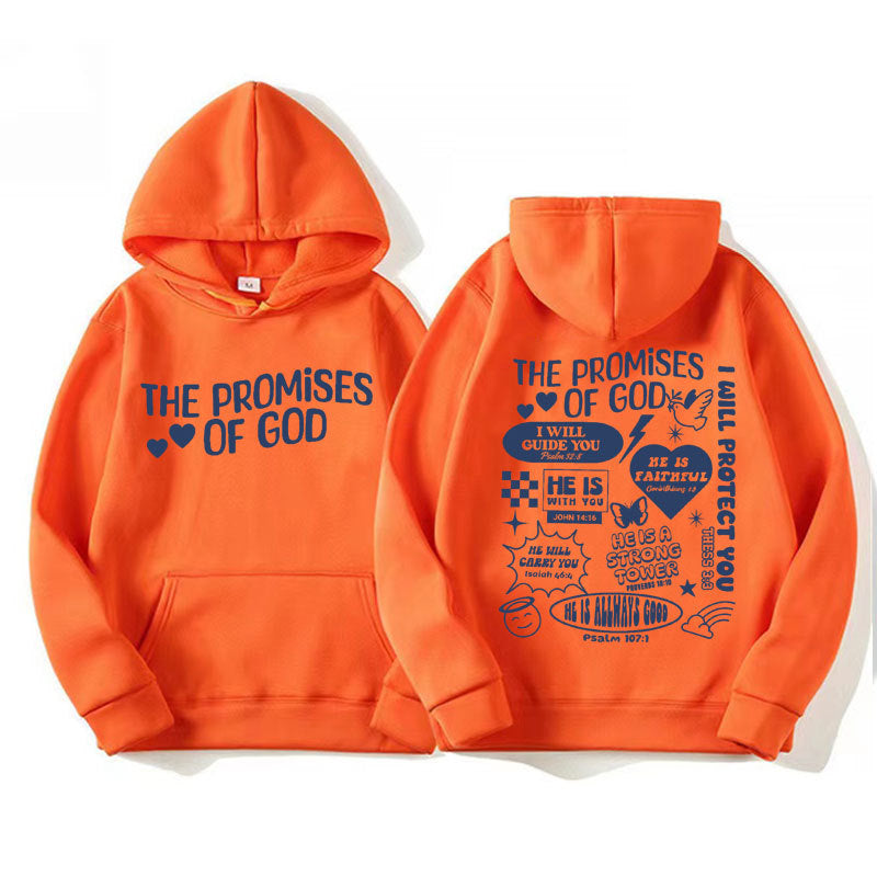Unisex Solid Color Casual Loose Hooded Sweatshirt