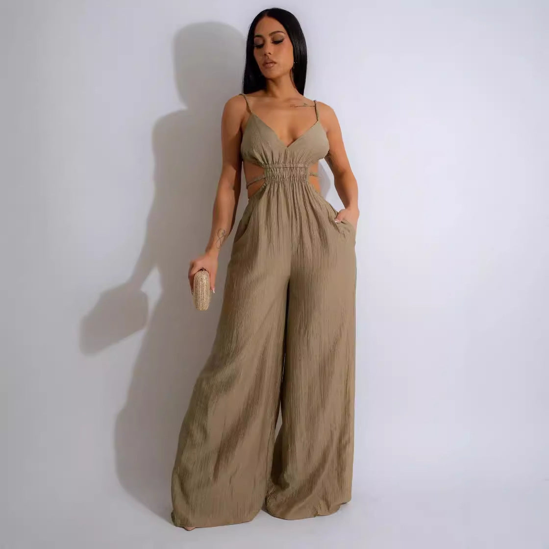 Chic Backless Wide-Leg Jumpsuit for Women