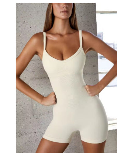 Summer Suspender One-Piece Romper Shorts