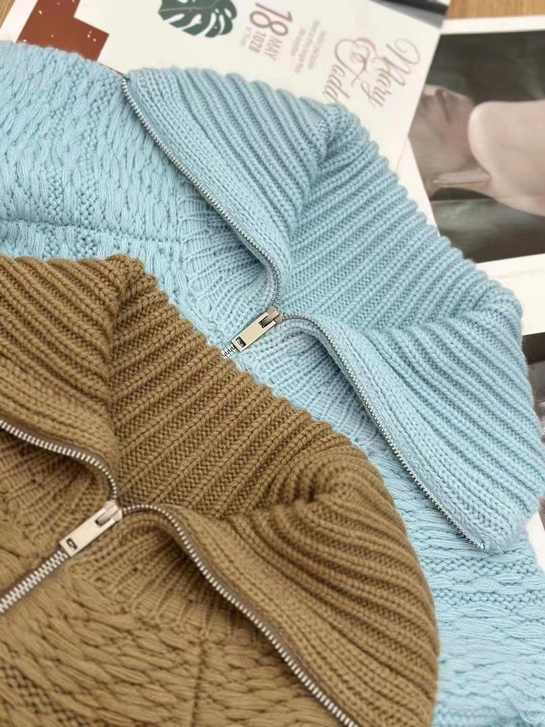 Women's Cozy Half-Zip Wool Pullover Sweater
