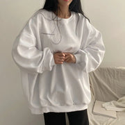 Plus Size American Moon Long Sleeve Cozy Cotton Sweater