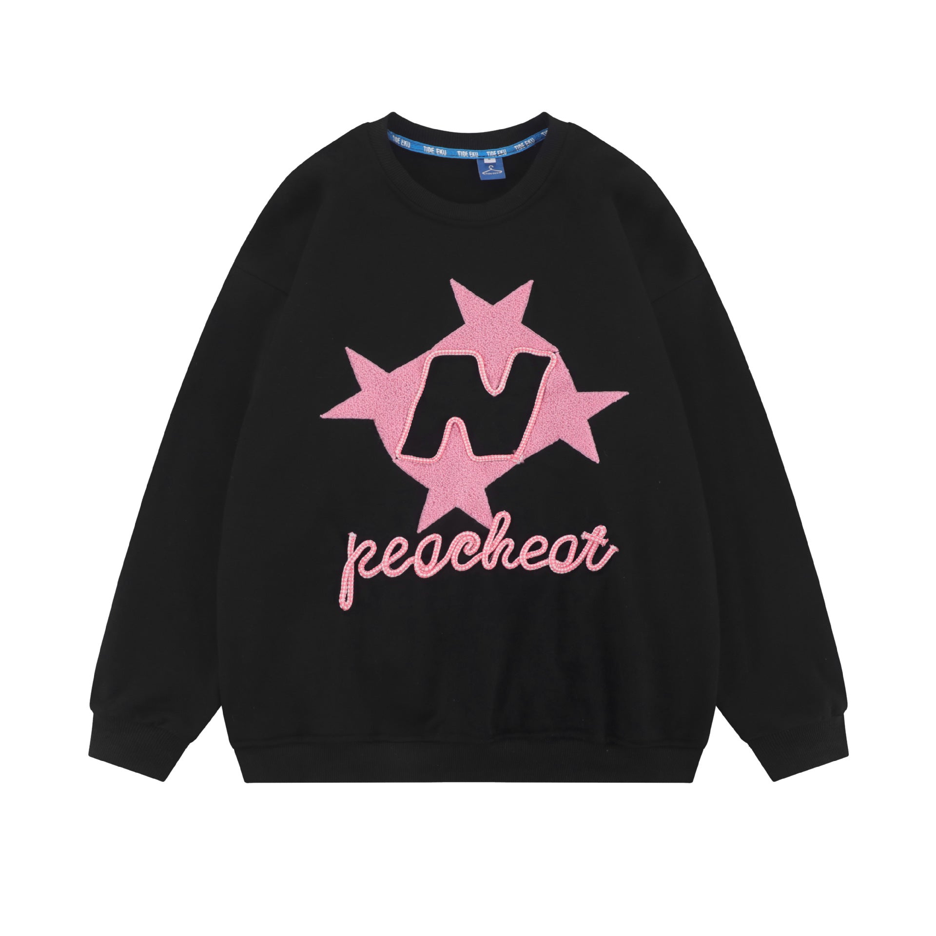 Men's Embroidered Drop-Shoulder Pullover Sweater Top