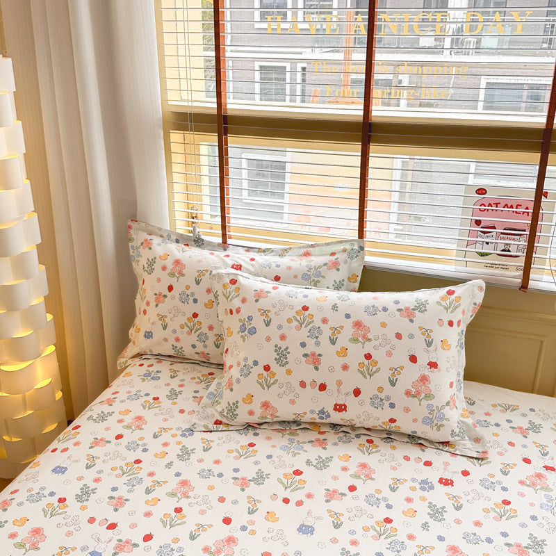 100% Cotton Twill Pillowcases Pair, Reactive Dyeing, Modern Minimalist