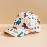 Boy's Cute Dinosaur and Shark Print Baseball Cap for Daily Leisure