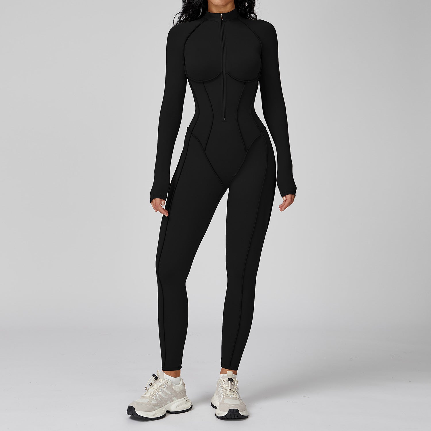 Women's Contrast Color Active Sports Jumpsuit