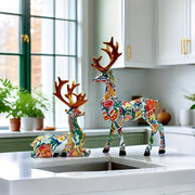 2pcs/set of reindeer, Christmas and New Year wedding small statue decoration, office desk, home decoration crafts, room decoration reindeer and TV cabinet creative reindeer accessories, perfect…