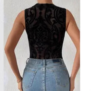Women's Geometric Print Sleeveless Slim Fit Jumpsuit
