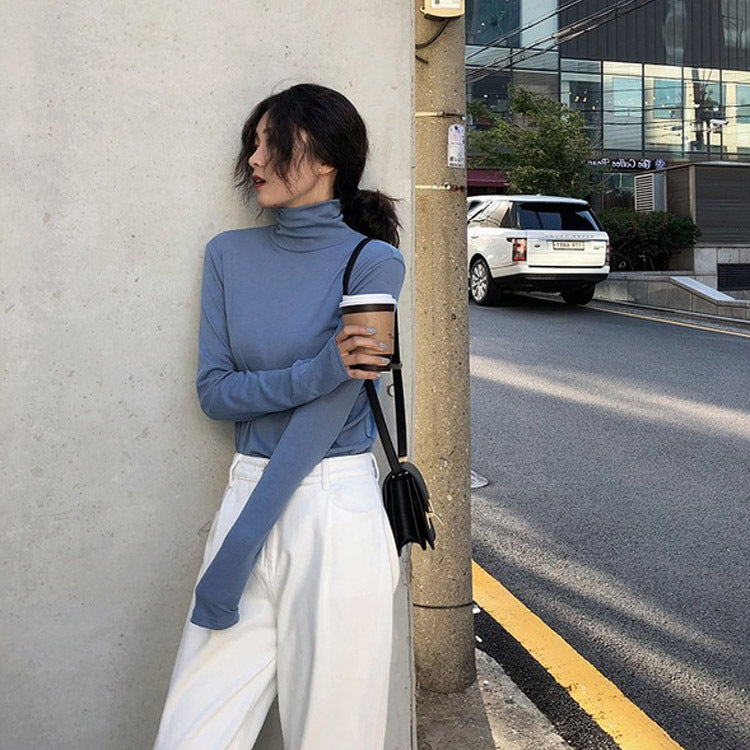Korean Style Slim-Fit Women's Autumn Winter Bottoming Shirt