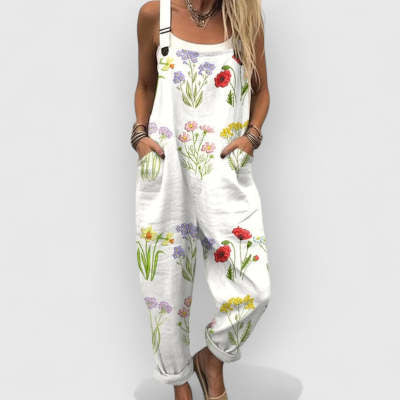 Digital 3D Print Casual Suspender Jumpsuit