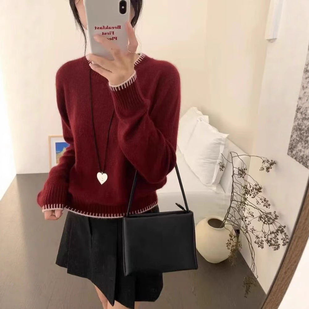 European and American Women's New Crew-neck Sweaters