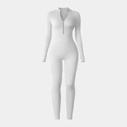 Seamless Ribbed Yoga Romper for Women
