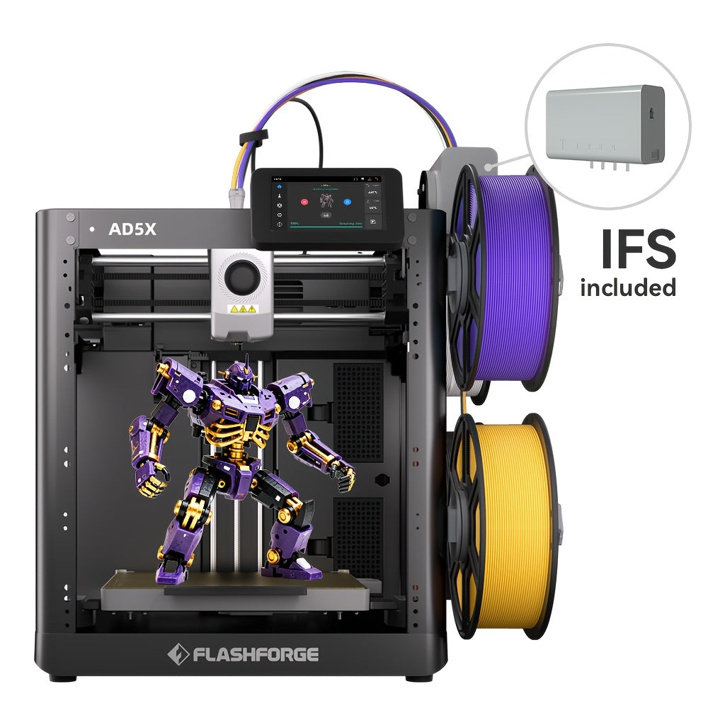 AD5X Multi-Color 3D Printer with 300°C Direct Drive Extruder