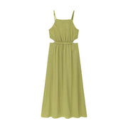 Womens Hollow-out Design Strap Casual Dress