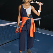 Women's Casual Sleeveless Pocket Jumpsuit