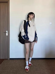 Cozy Geometric Loose Knit Sweater