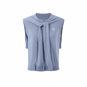 Ice Silk Knitted Sleeveless Vest Shawl Loose Top