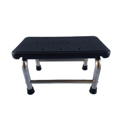 Portable Stainless Steel Step Stool with Thickened Non‑Slip Plastic Platform, Load Capacity 440 lb