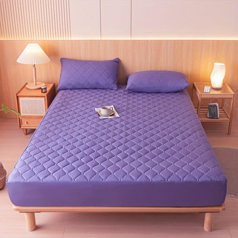 Waterproof Mattress Protector | Embossed Design Quiet Fitted Sheet Thickened Cover Single