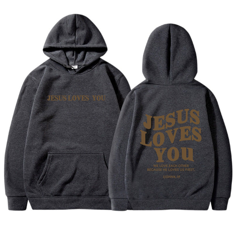 Women's Letter Print Pocket Drawstring Hoodie