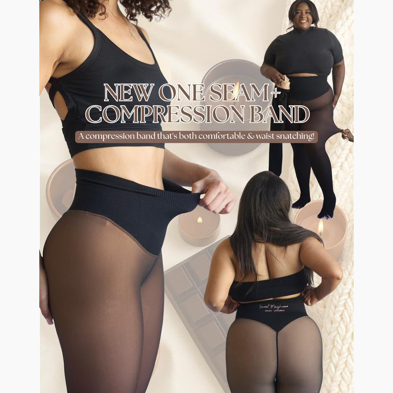 Winter Warm Translucent Fleece-Lined Shaping Leggings