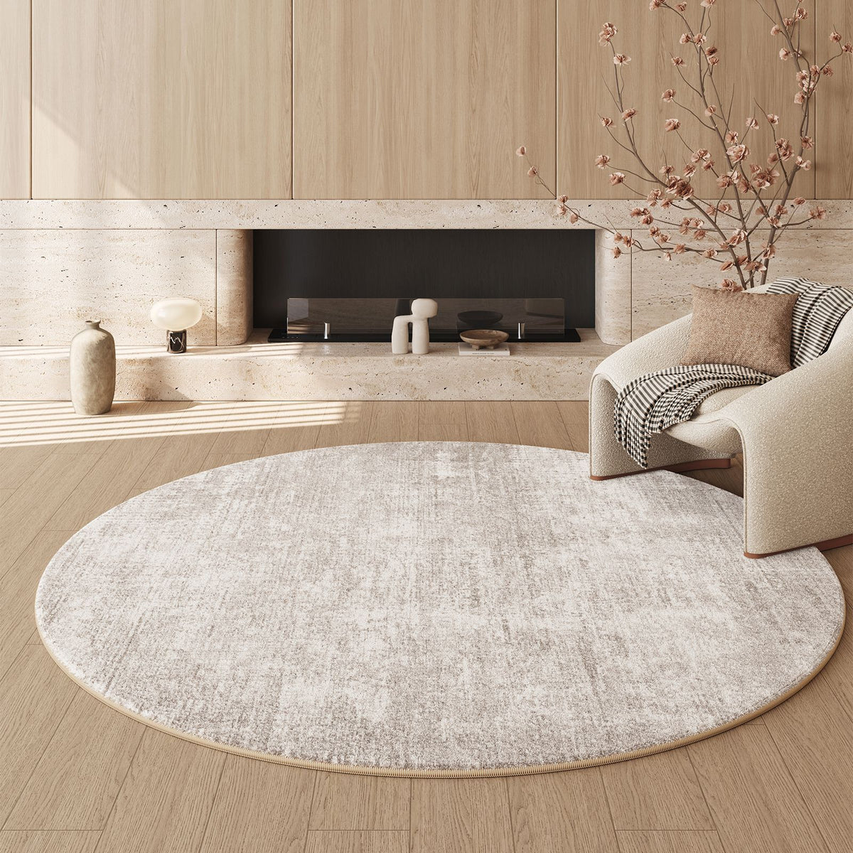 Living Room Simple Round Cashmere-style Rug