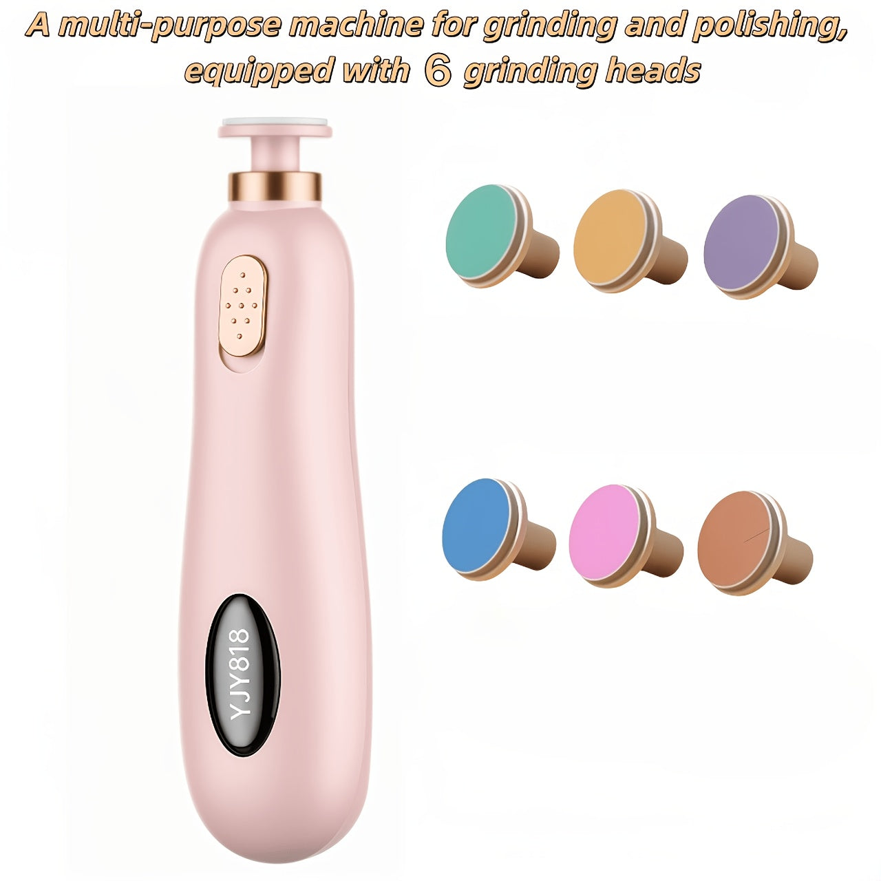 7-in-1 Electric Nail Care Set with Grinding Heads