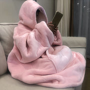 Soft Double-sided Wearable Hoodie Blanket Pajamas - Comfortable Over sized Hooded Blanket with Kangaroo Pockets, Machine Washable Christmas Gifts Valentine's Day, Suitable for Office, Festival, New...