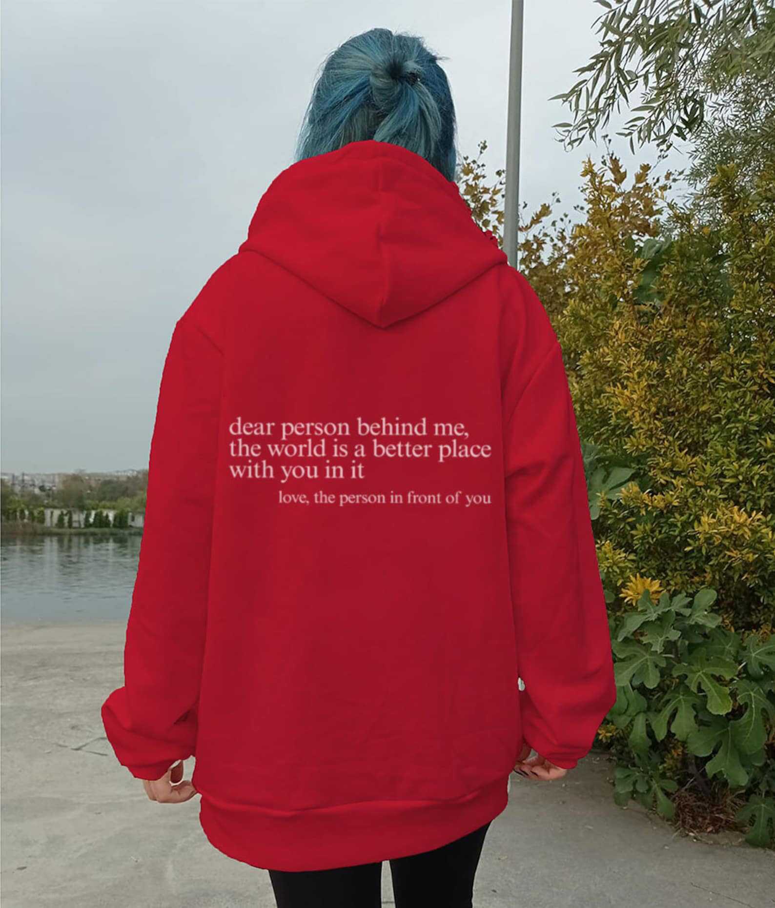 Okay Letter Print Casual Loose Hoodie