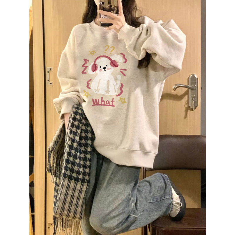 Cute Anime Pullover Hoodie Casual Japanese Cotton Sweater