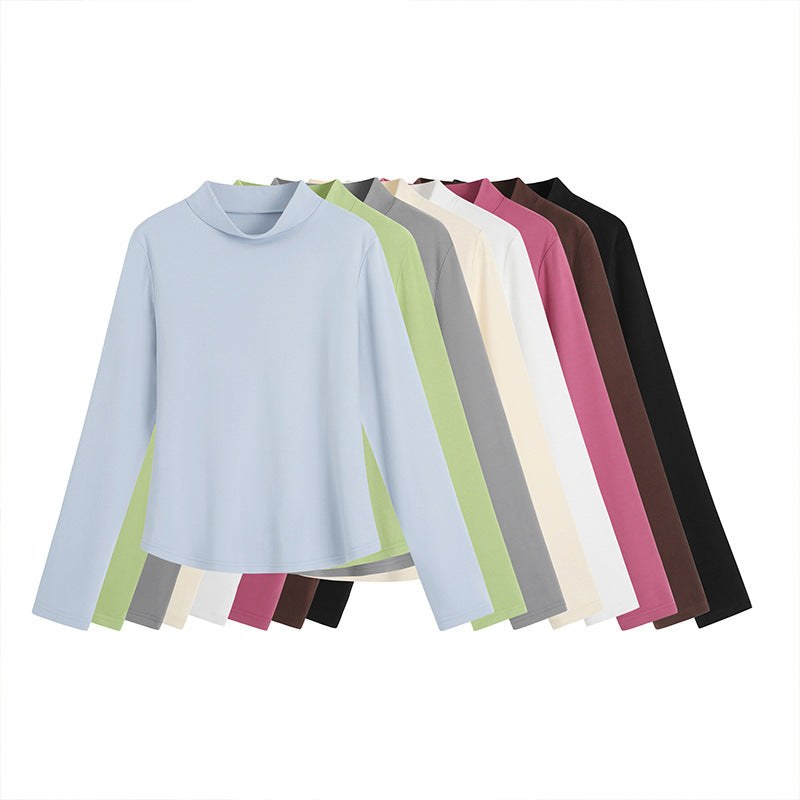Plus Size Women's Thickened Multi-color Turtleneck Bottoming Shirt
