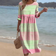 Casual Creative Relaxed-fit Long-sleeve Dress