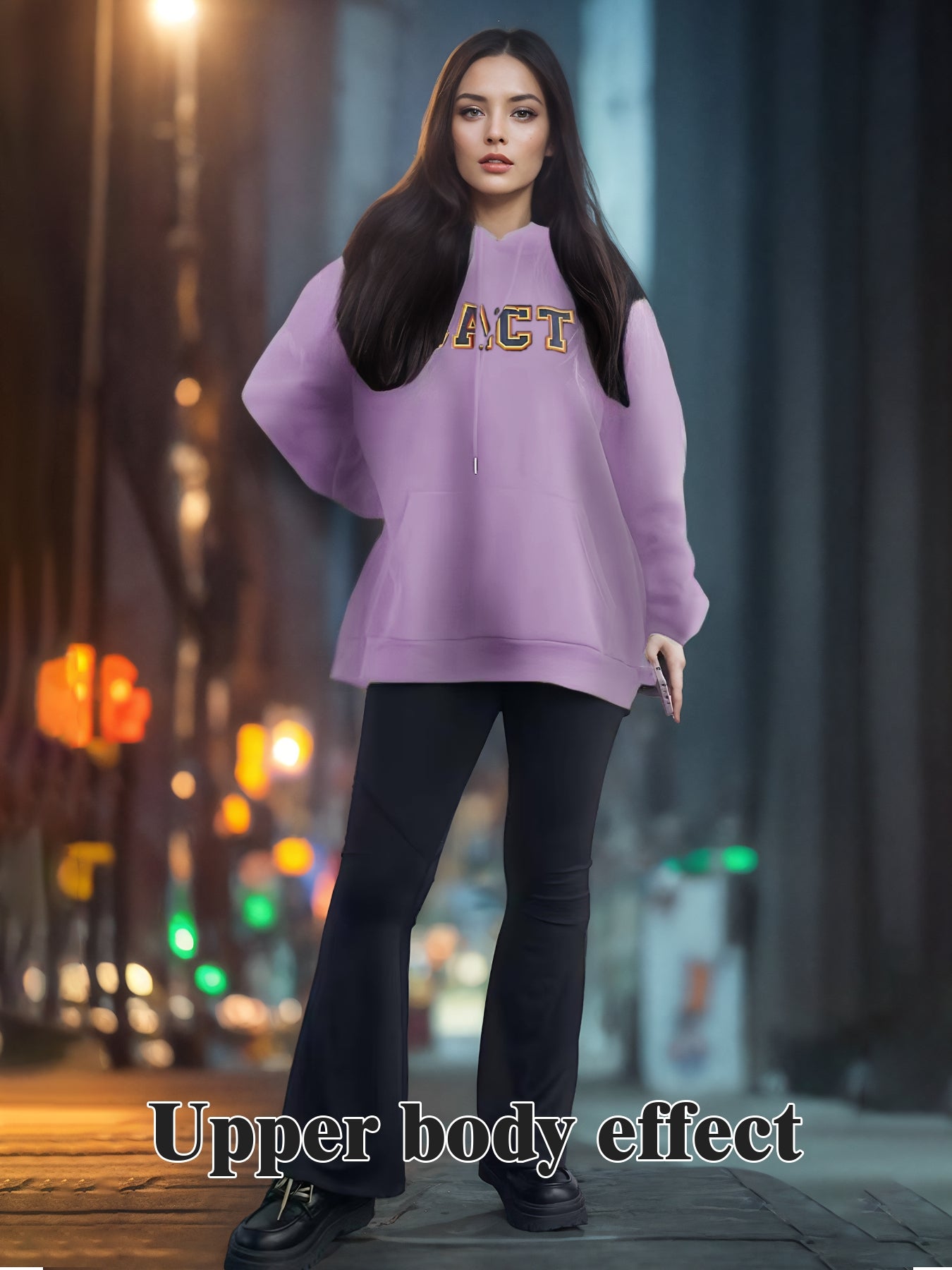 Unisex Stylish Solid Color Print Long Sleeve Hoodie