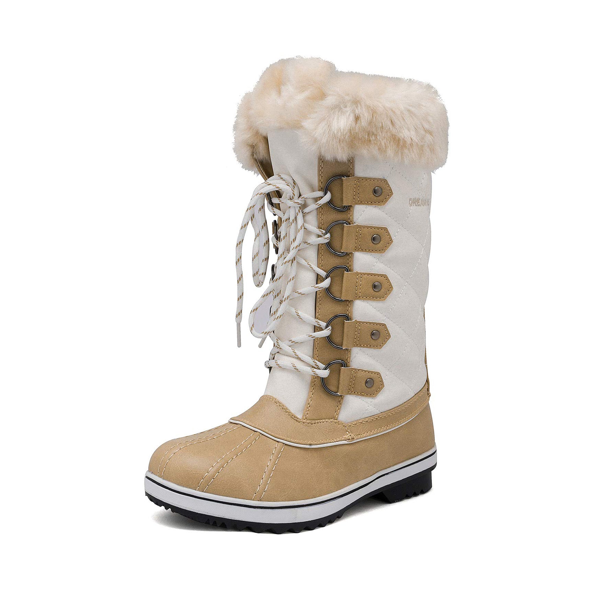 Women's Mid-Calf Waterproof Winter Snow Boots – Anti-Slip, Warm Outdoor Ankle Booties