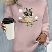 Plus Size Women's Crew Neck Sweatshirt