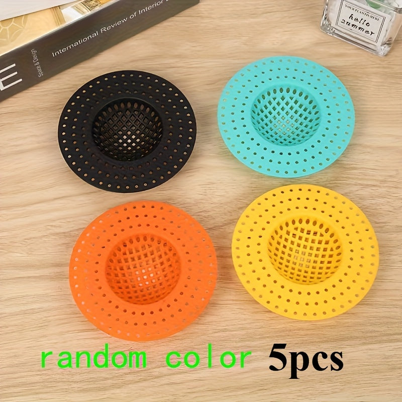 Anti‑Clog Sink Drain Filter Set – Random Color, Multi‑Pack