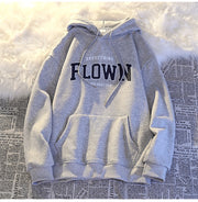 Korean Style Thickened Hooded Letter-Print Women's Sweater