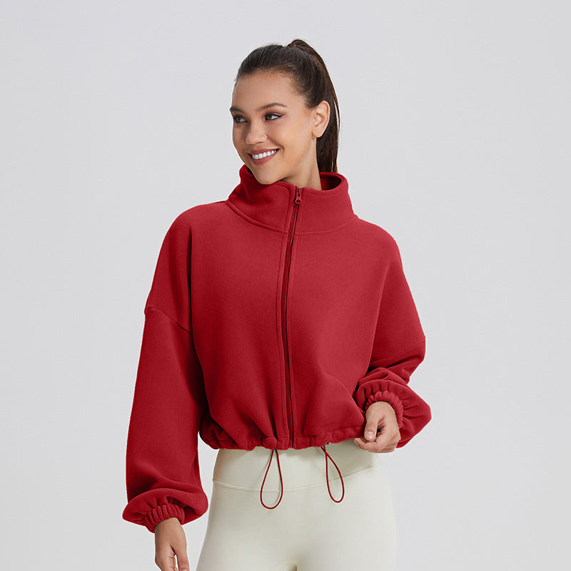 Women's Cozy Fleece Lapel Casual Sweatshirt