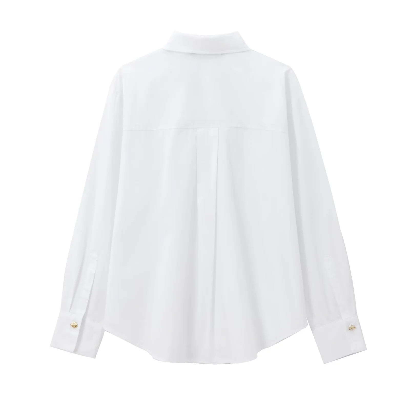 Women's Fashion Polo Collar Gold Breasted