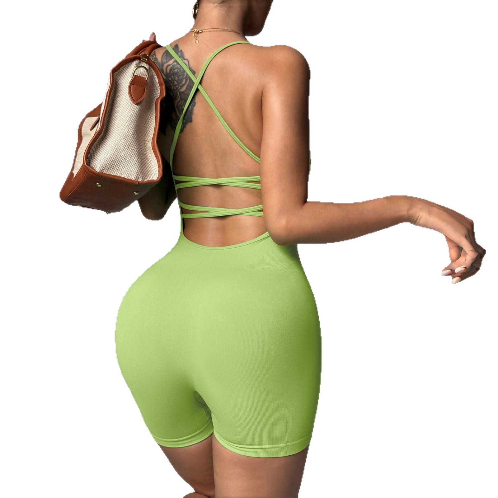 Breathable Back-Cross Active Sports Shapewear Jumpsuit