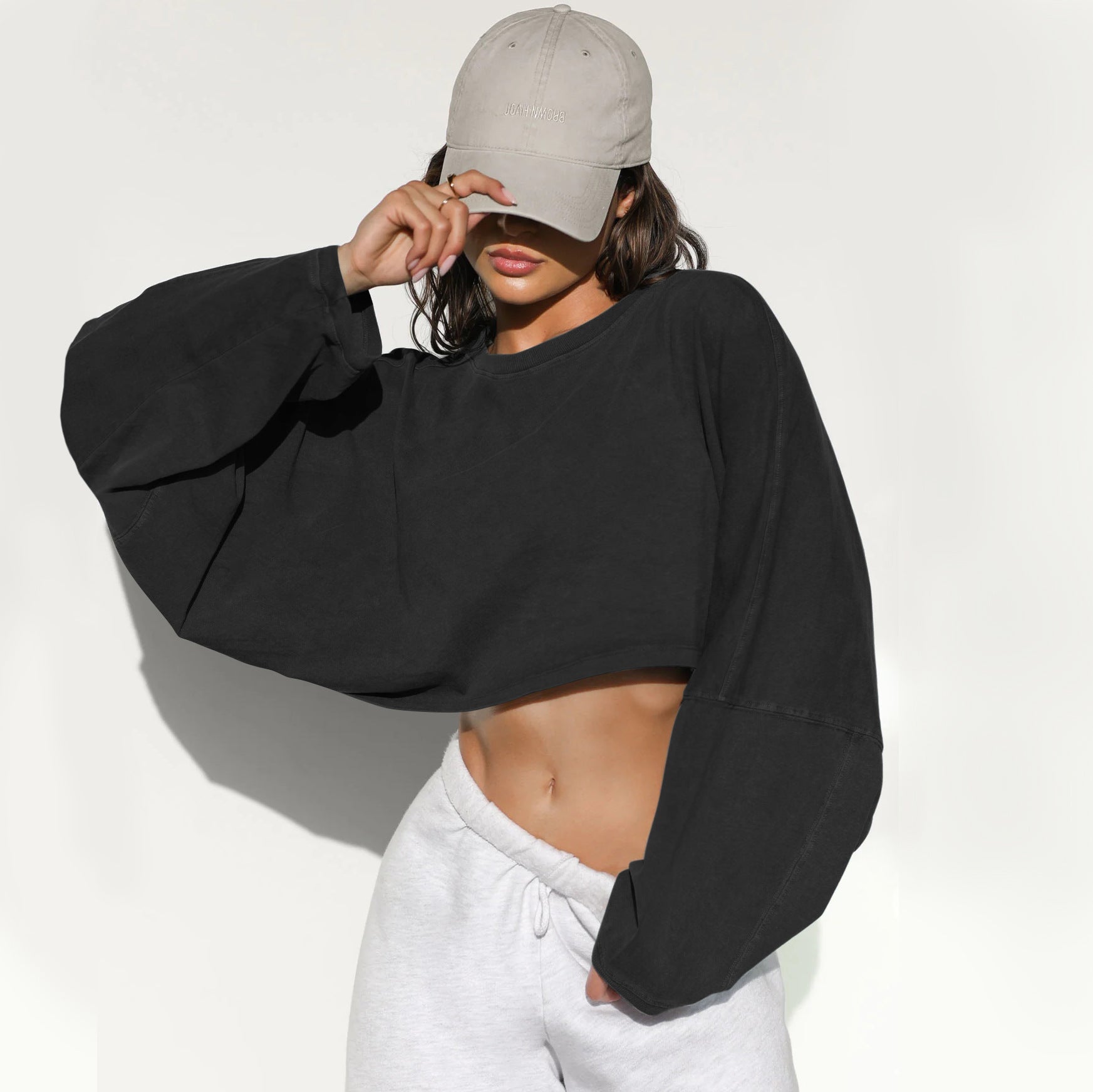 Chic Distressed Round Neck Women's Pullover Sweater