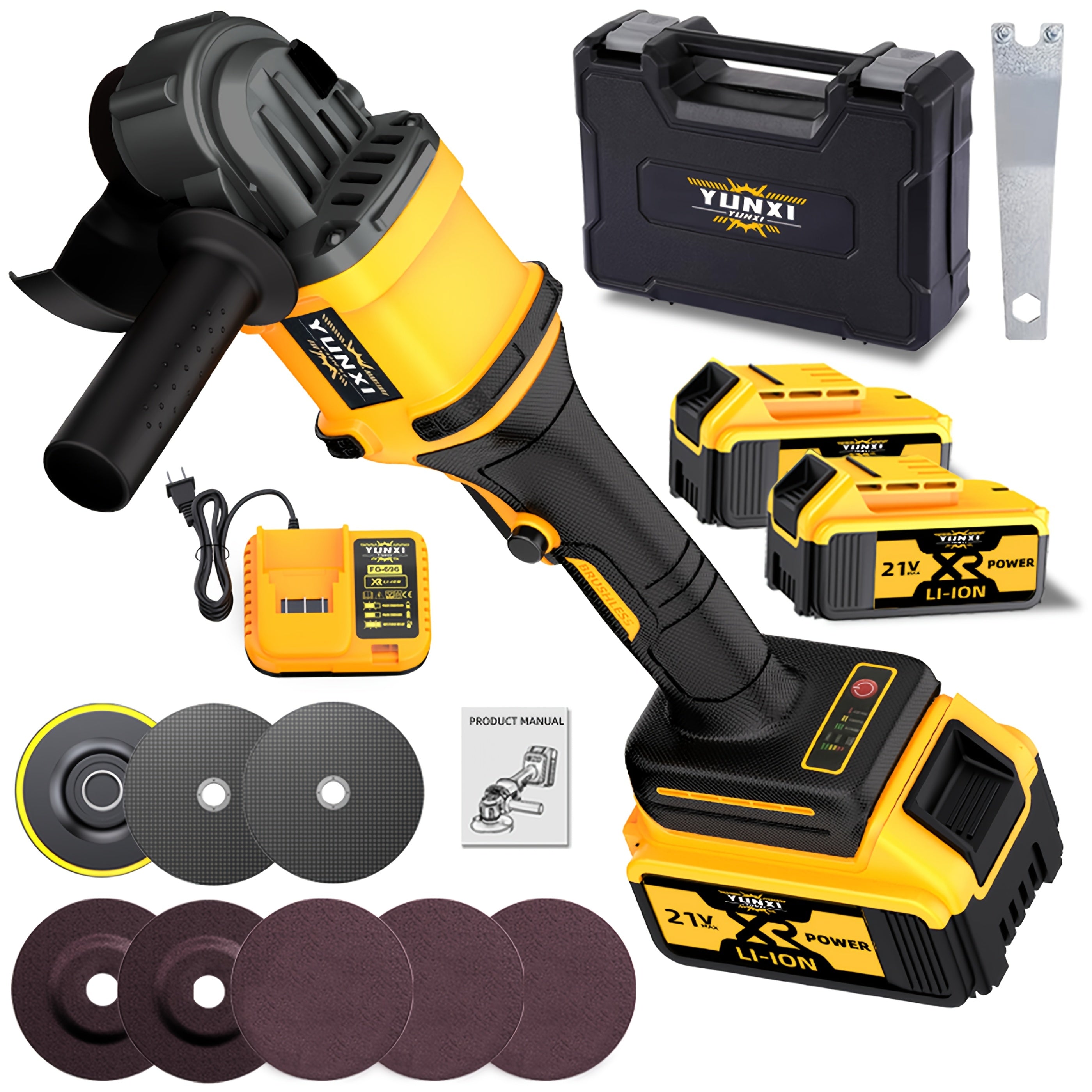 New Rechargeable Angle Grinder In 2025, Lightweight And Multifunctional Handheld Angle Grinder, Lithium Battery Angle Grinder, Rust Removal Polishing Machine, Multifunctional, Lightweight, Suitable...