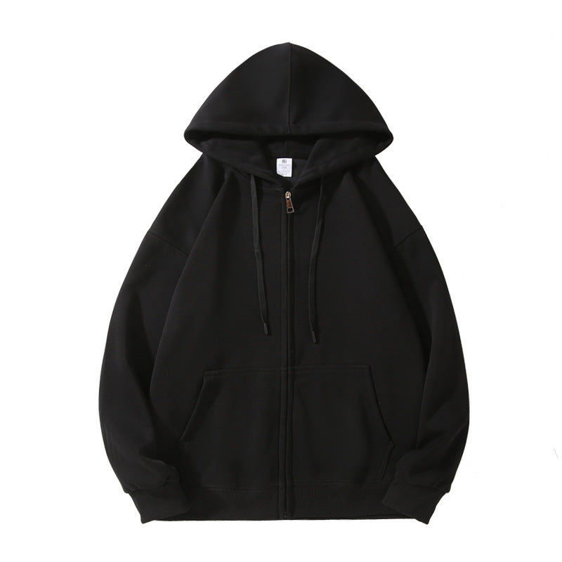 Matching Couple Zip-Up Hoodie Casual Cotton Sweatshirt