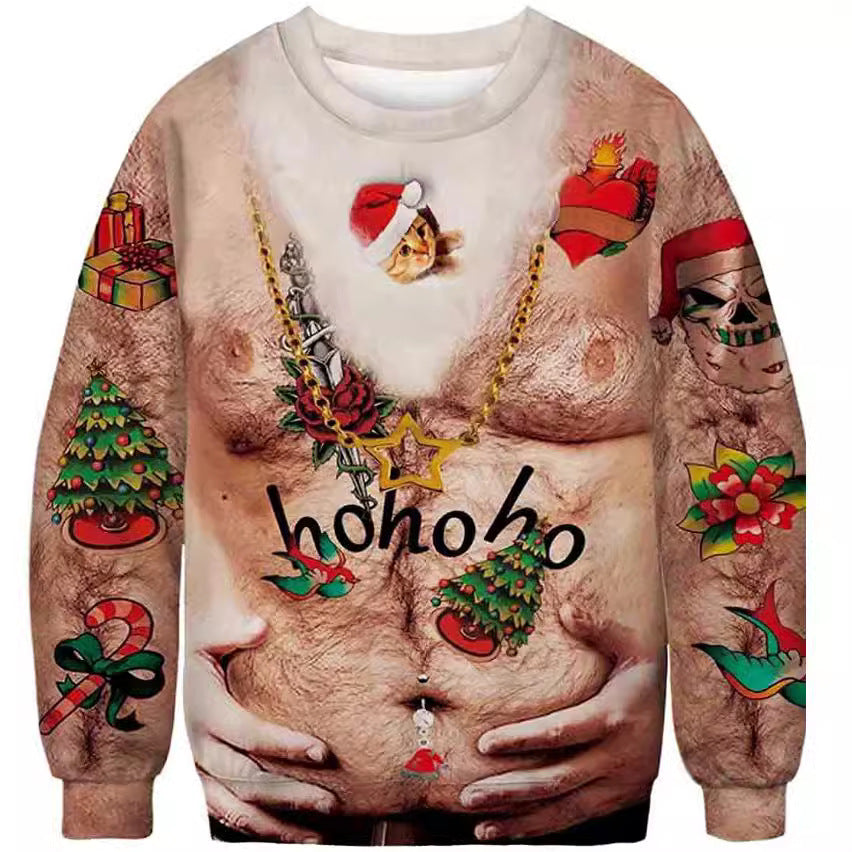 Unisex Halloween Digital Print Crewneck Sweater