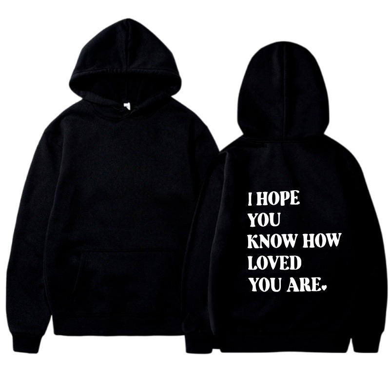 Plus Size Casual Printed Drawstring Hoodie