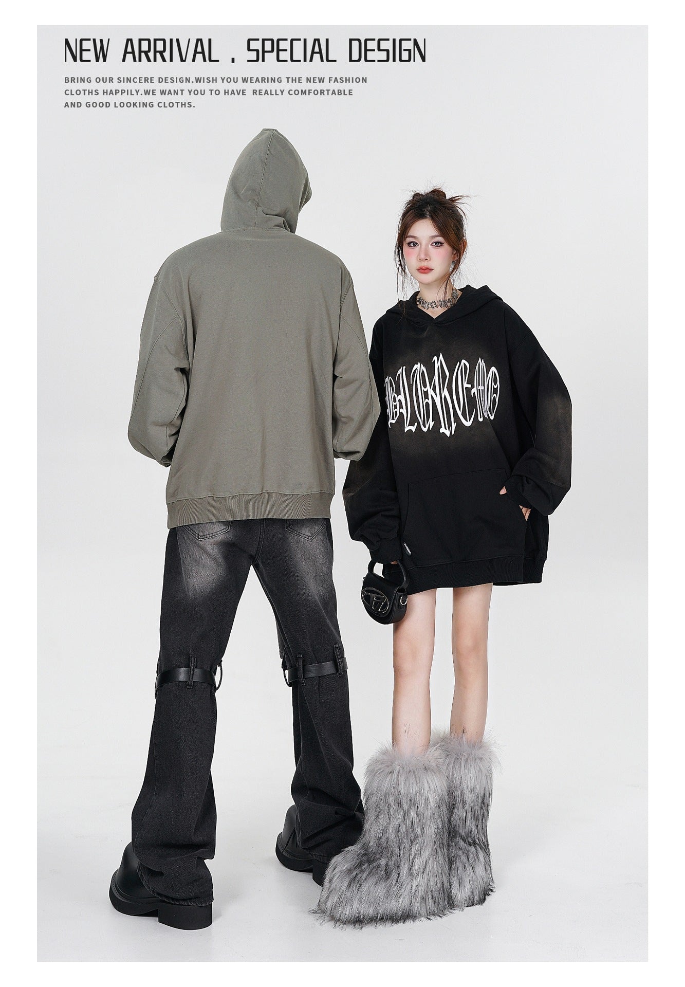 Embroidered Letter Pullover Streetwear Sweater