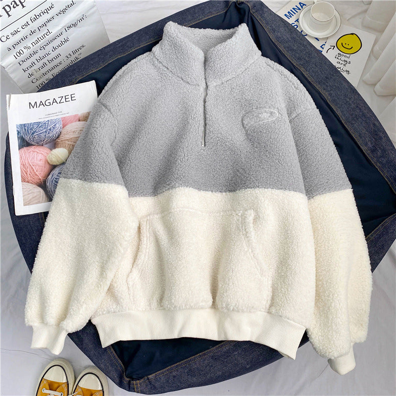 Cozy Plush Semi-High Collar Warm Winter Coat