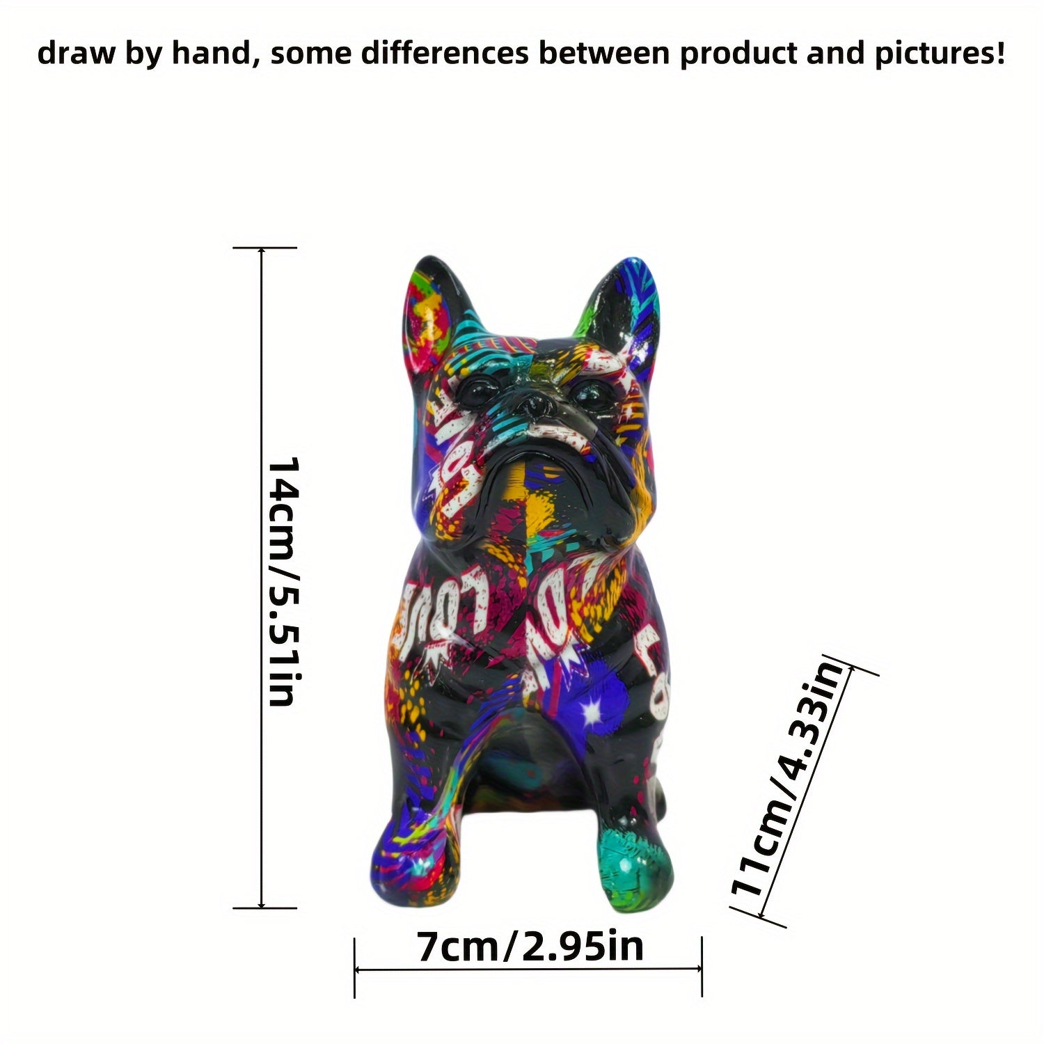 Bulldog resin statue for home and office decoration