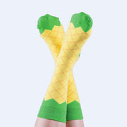 Fun Socks for Summer: Watermelon Pineapple Pattern