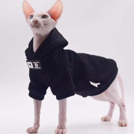 Soft Sphynx Cat Sweater - Fleece-lined Winter Coat