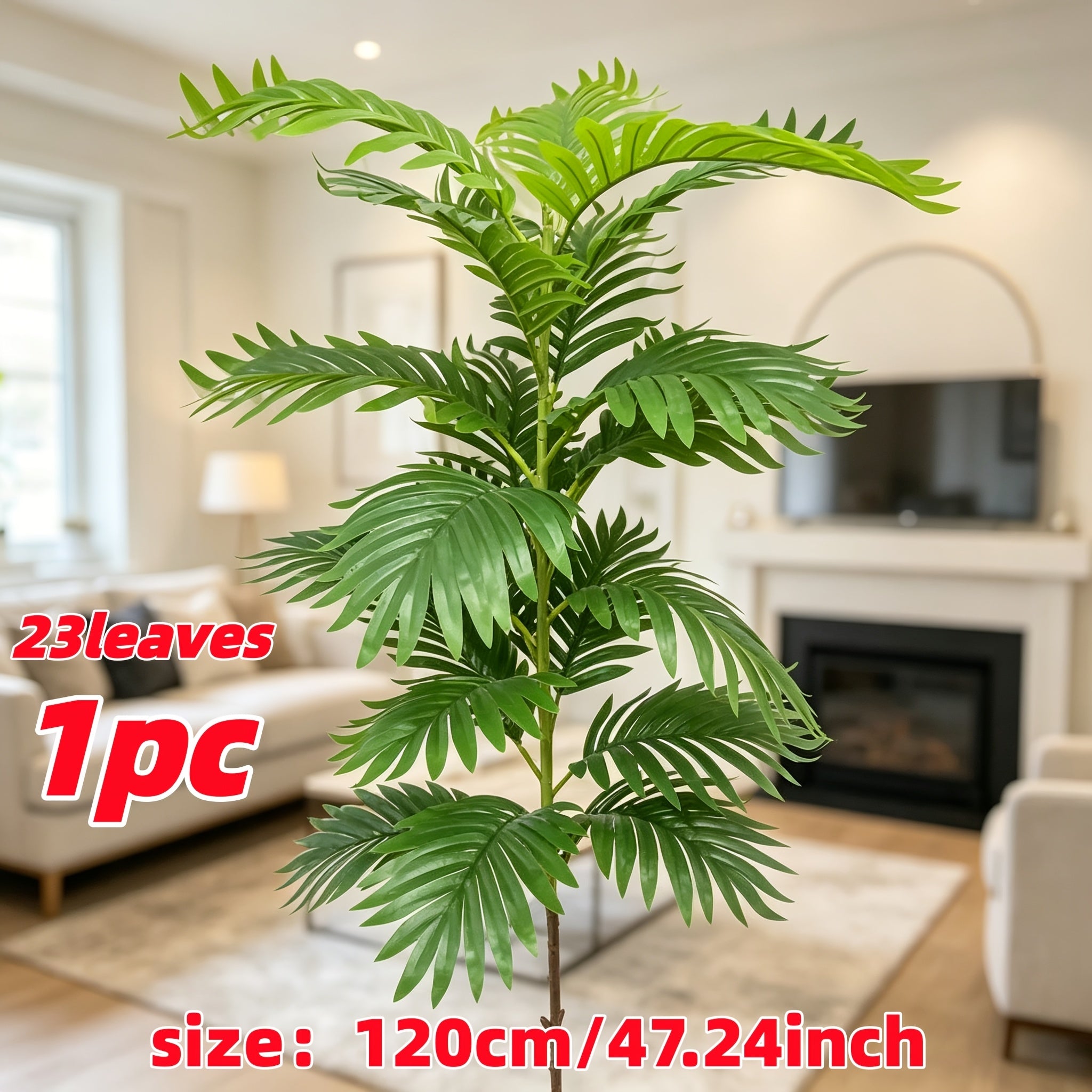 47-inch artificial palm tree for year-round home decorations
